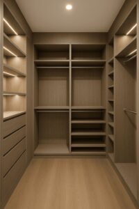 garde-robe walk-in de luxe, avec rangement optimisé